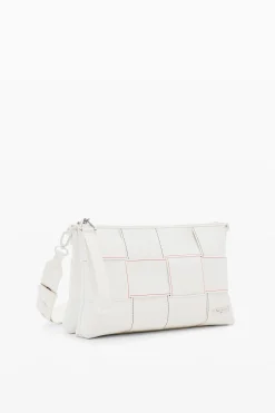 Bolsos-Desigual Bandolera M trenzado pespuntes