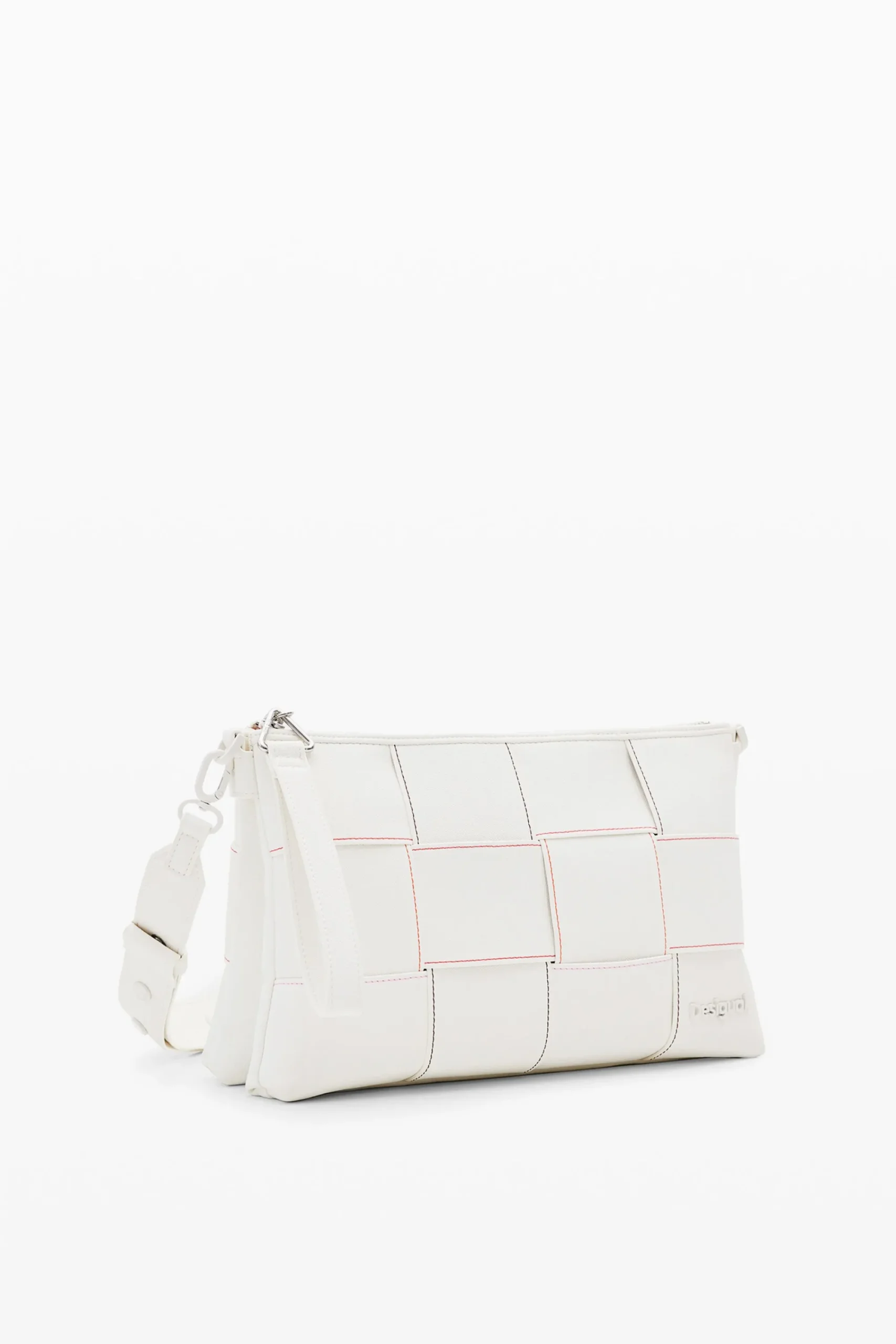 Bolsos-Desigual Bandolera M trenzado pespuntes