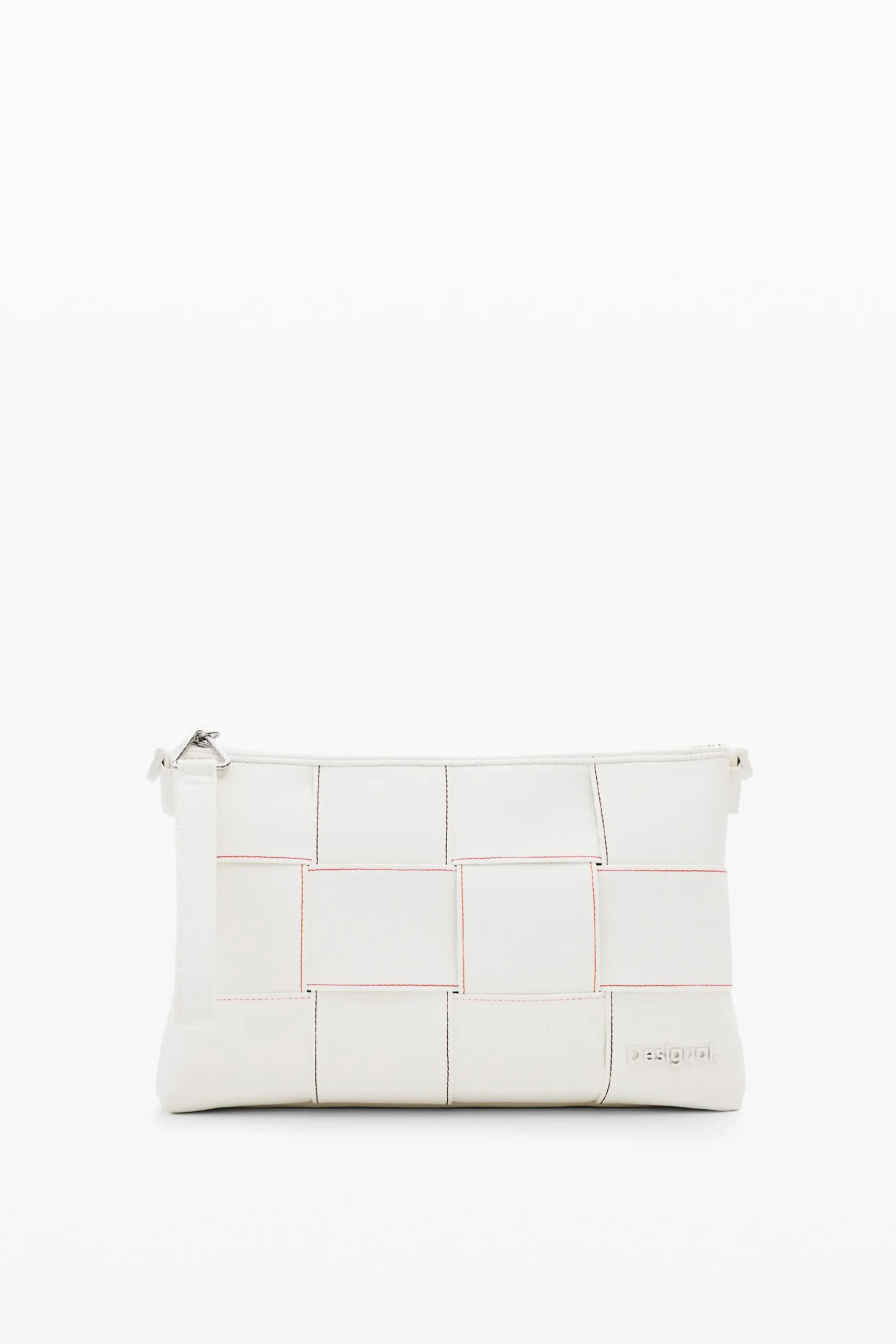 Bolsos-Desigual Bandolera M trenzado pespuntes