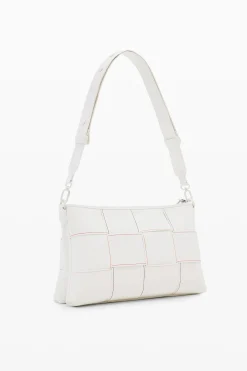 Bolsos-Desigual Bandolera M trenzado pespuntes