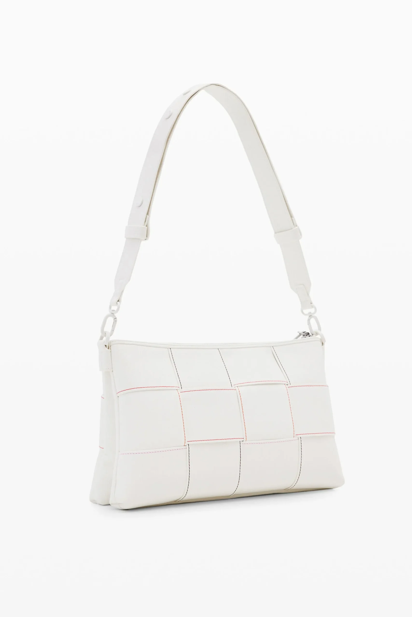 Bolsos-Desigual Bandolera M trenzado pespuntes