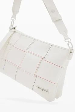 Bolsos-Desigual Bandolera M trenzado pespuntes