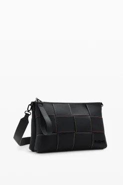 Bolsos|Bolsos Bandolera-Desigual Bandolera M trenzado pespuntes