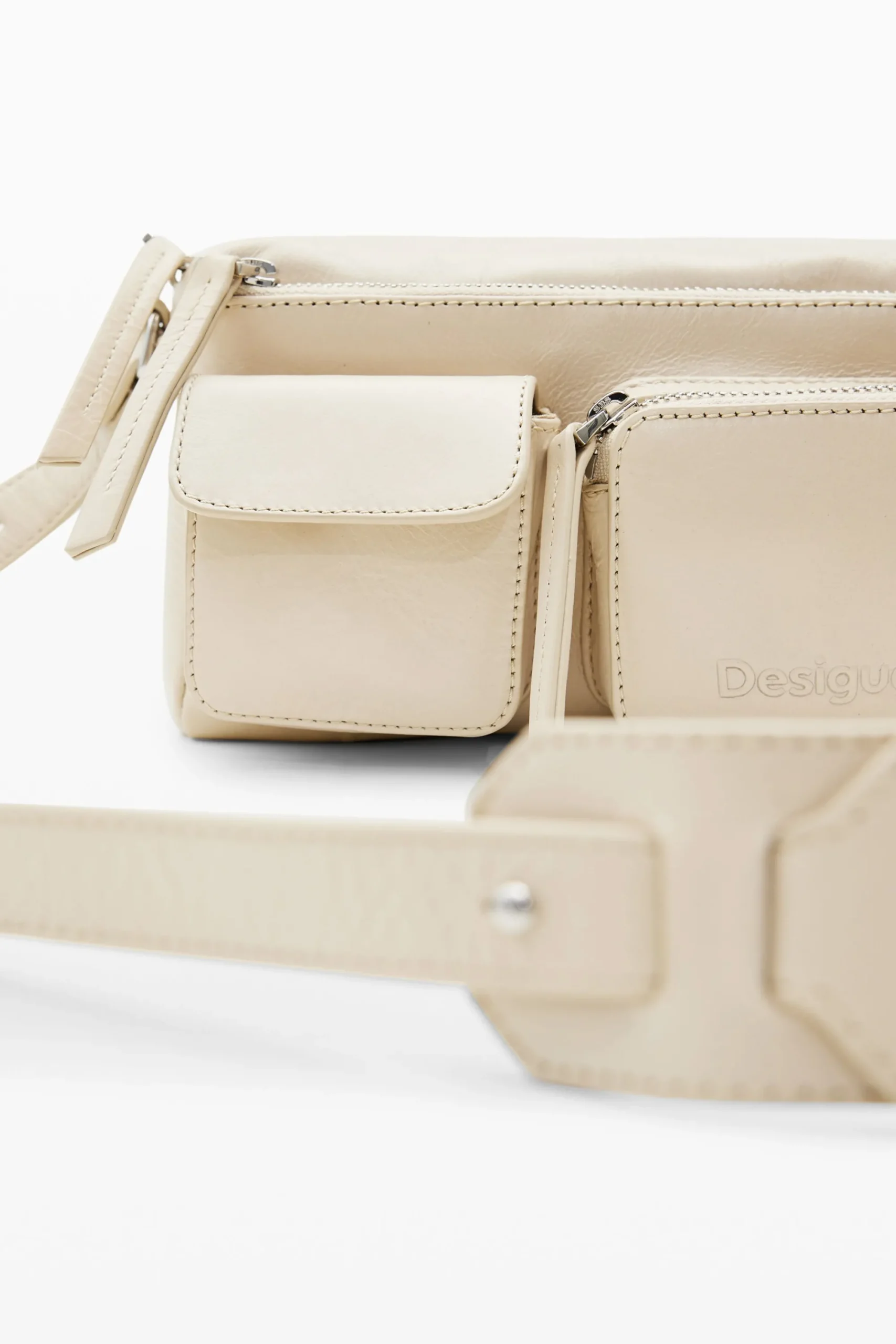 Bolsos|Bolsos De Piel-Desigual Bandolera pequeña piel bolsillos
