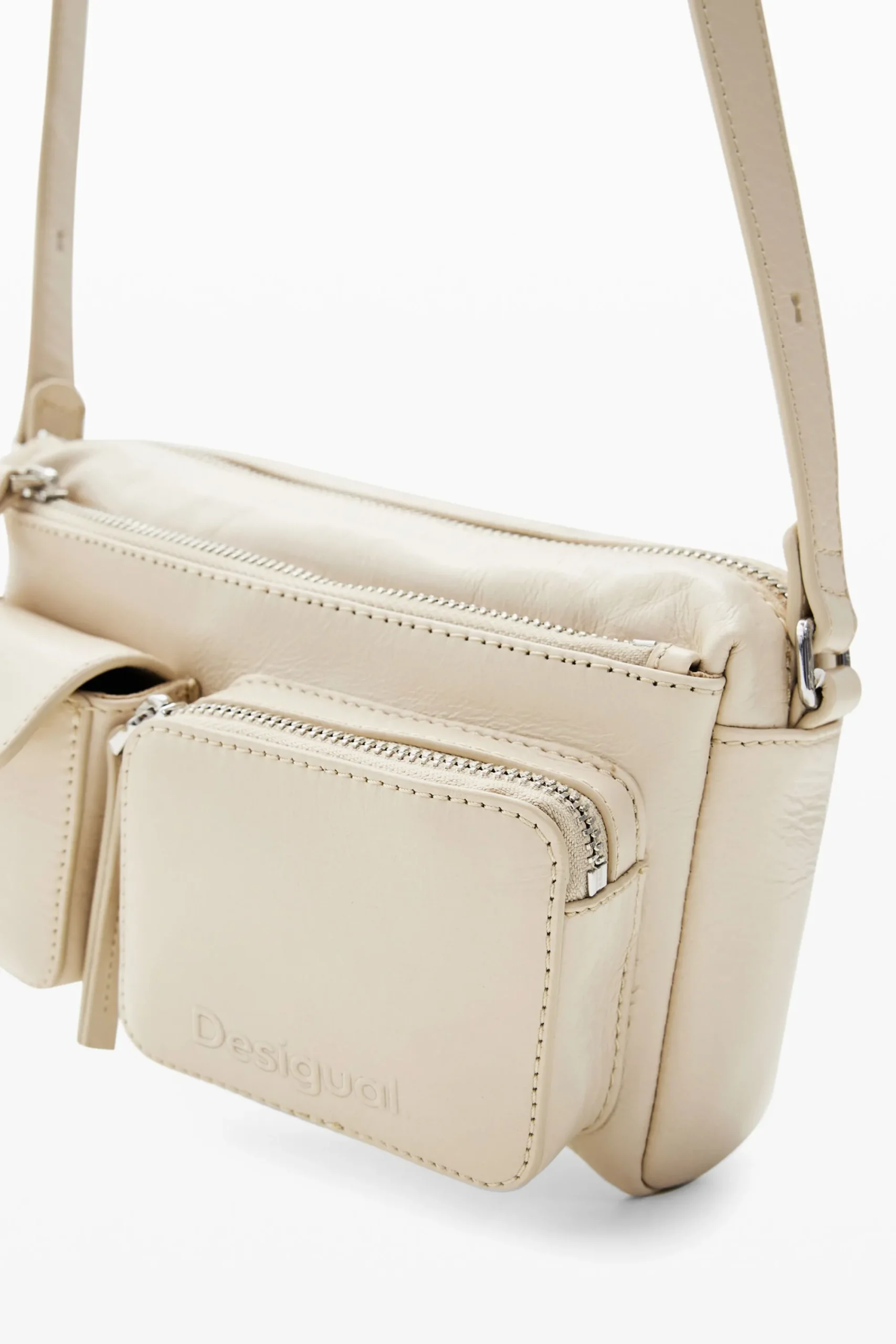 Bolsos|Bolsos De Piel-Desigual Bandolera pequeña piel bolsillos