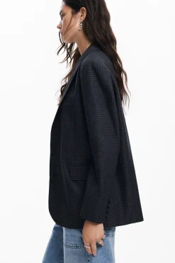 Abrigos Y Chaquetas-Desigual Blazer asimétrica