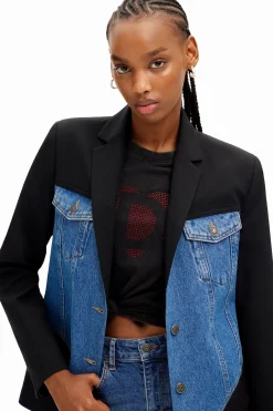 Abrigos Y Chaquetas-Desigual Blazer híbrida trucker