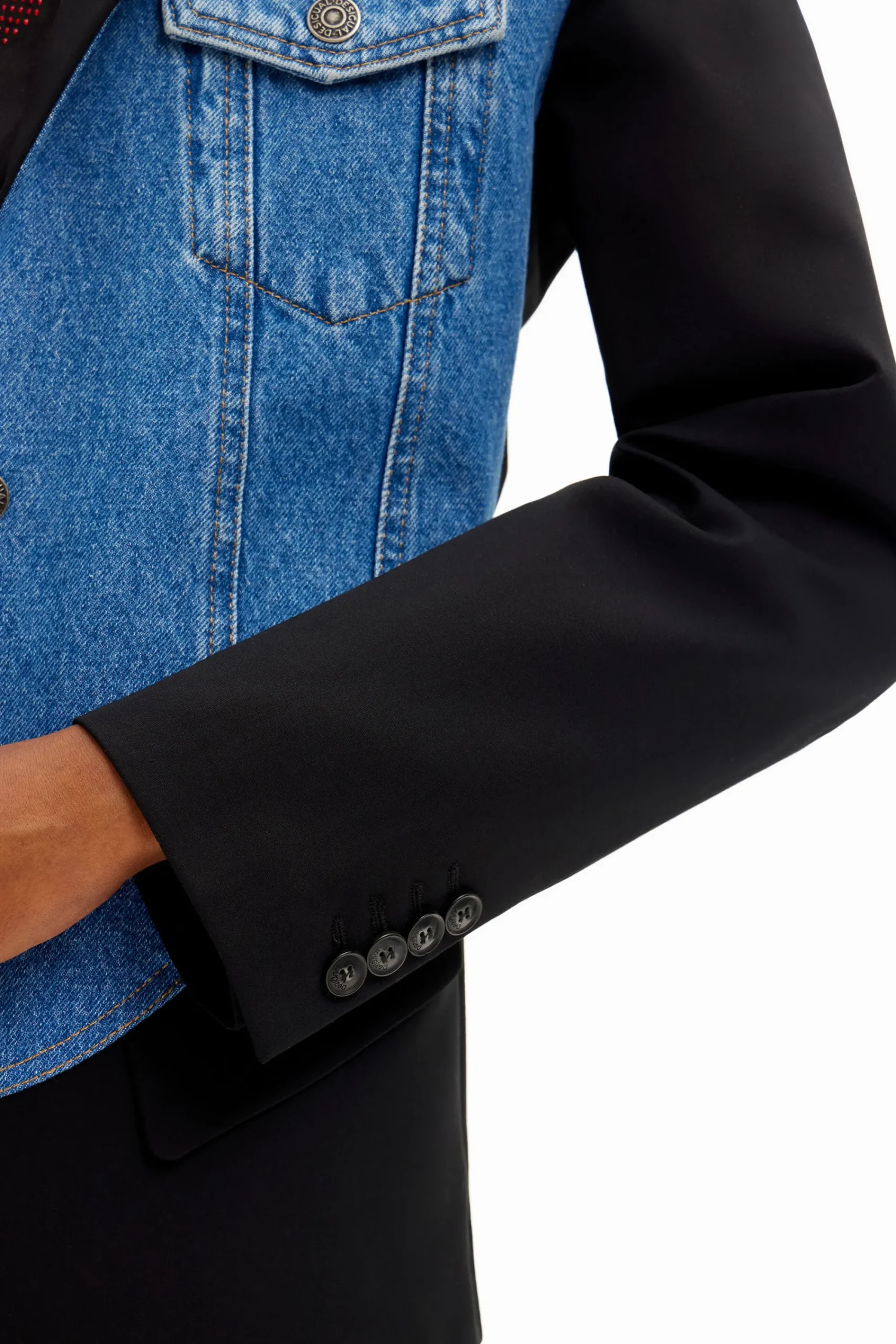 Abrigos Y Chaquetas-Desigual Blazer híbrida trucker