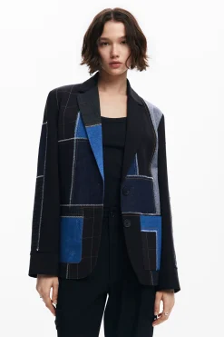 Abrigos Y Chaquetas-Desigual Blazer patchwork combinada