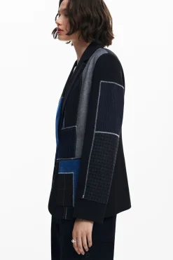 Abrigos Y Chaquetas-Desigual Blazer patchwork combinada