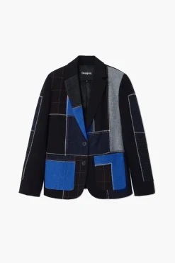Abrigos Y Chaquetas-Desigual Blazer patchwork combinada