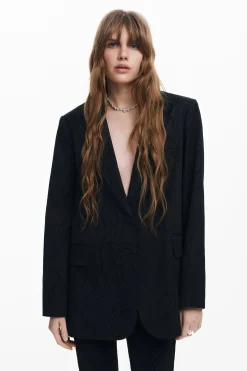 Abrigos Y Chaquetas-Desigual Blazer troquelada