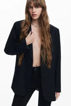 Abrigos Y Chaquetas-Desigual Blazer troquelada