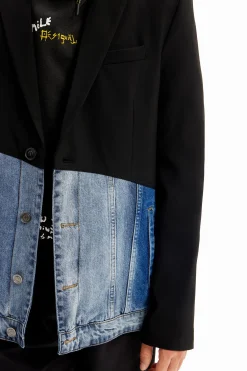 Abrigos Y Chaquetas-Desigual Blazer vaquera bimateria