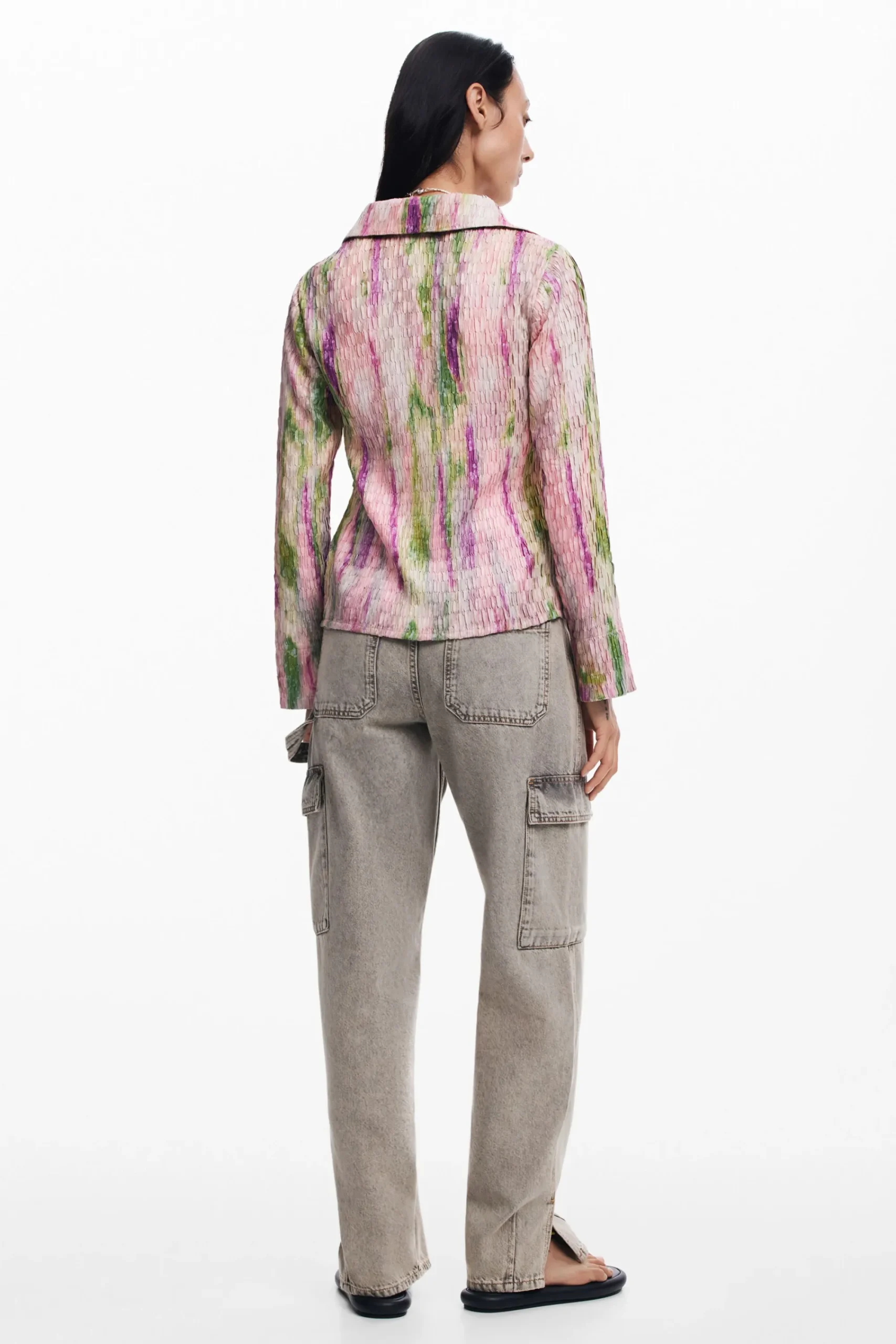 Camisas Y Blusas-Desigual Blusa acuarela difuminada