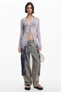 Camisas Y Blusas|Vestidos Y Monos-Desigual Blusa cuello pico volantes