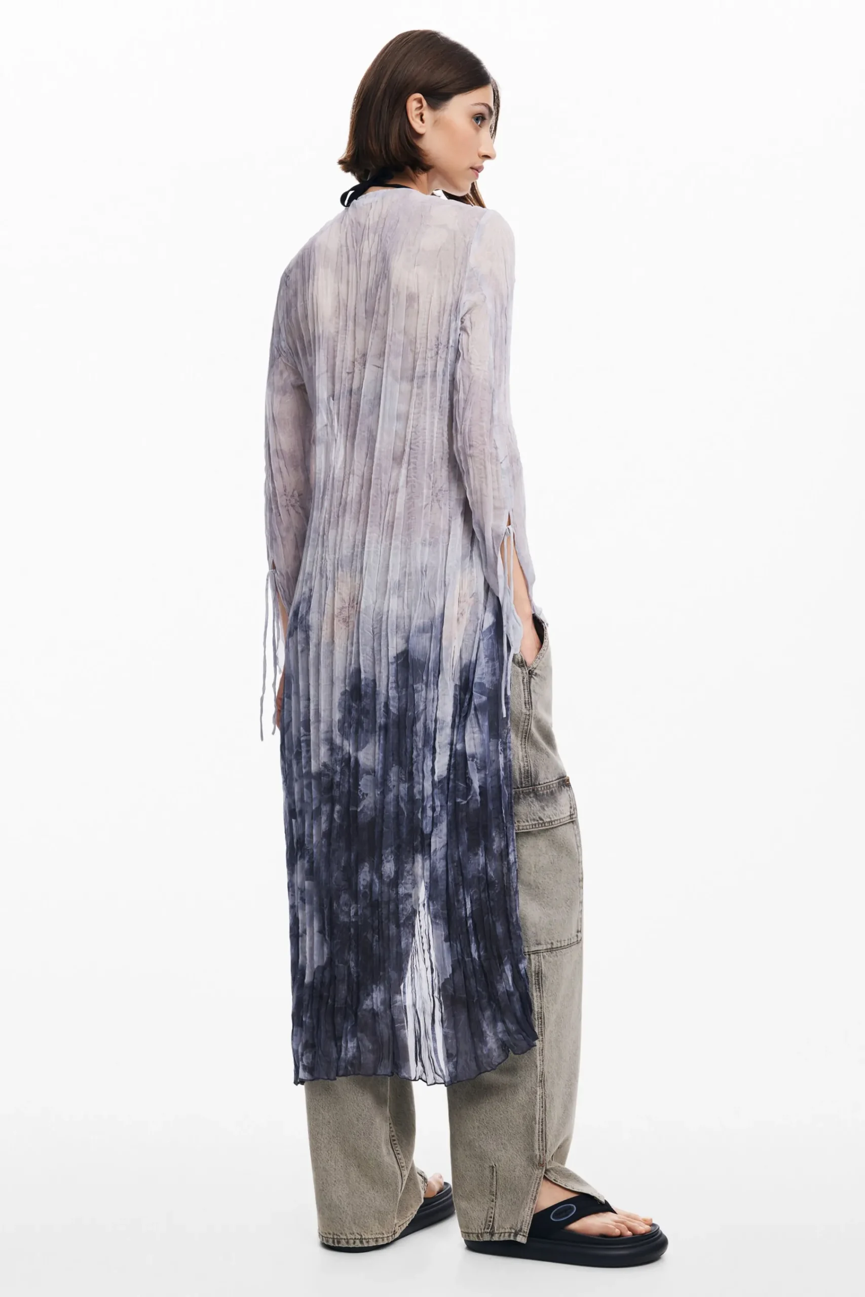 Camisas Y Blusas|Vestidos Y Monos-Desigual Blusa cuello pico volantes