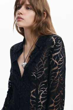 Camisas Y Blusas-Desigual Blusa encaje flores