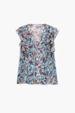 Camisas Y Blusas-Desigual Blusa estampado flores