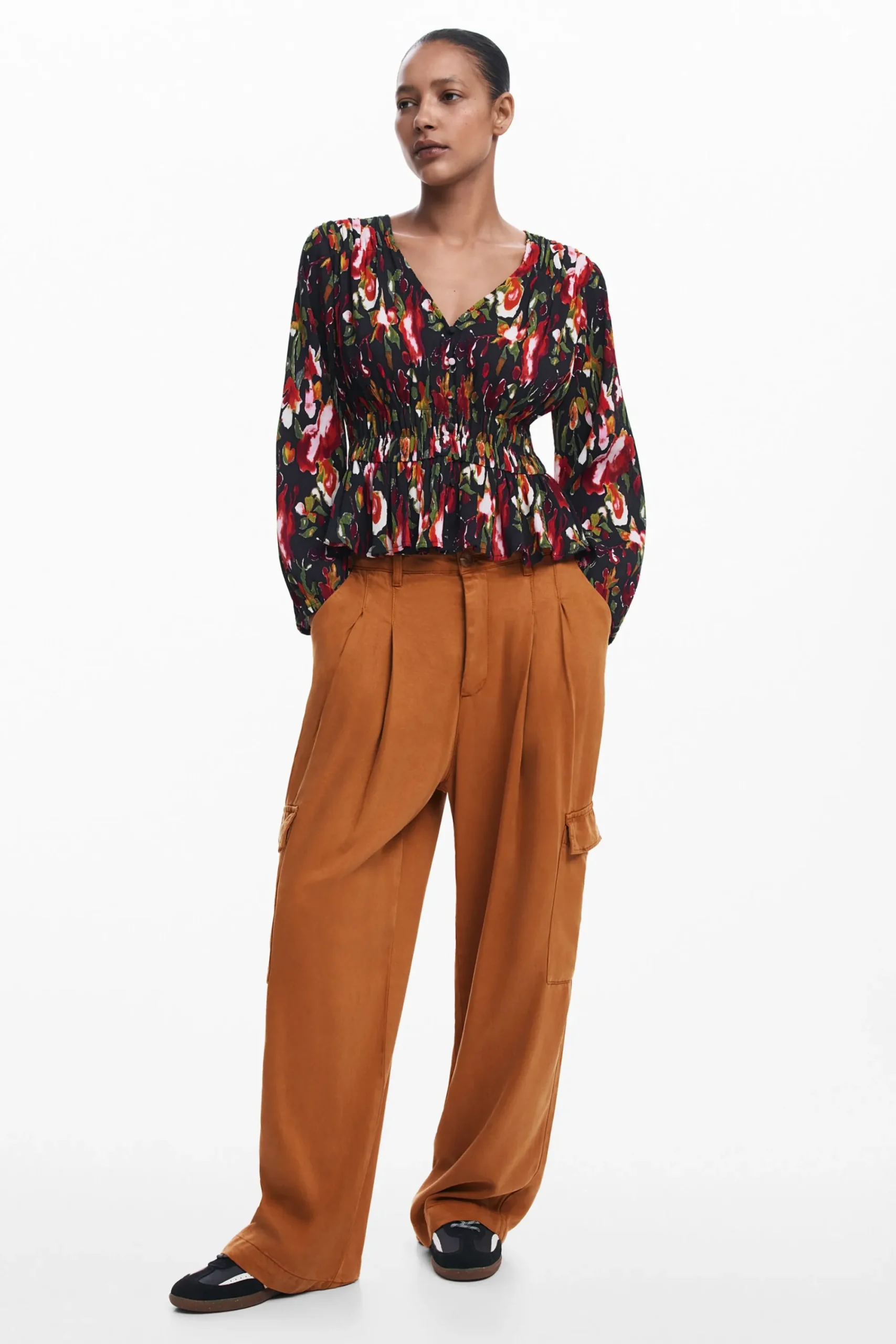 Camisas Y Blusas-Desigual Blusa flores