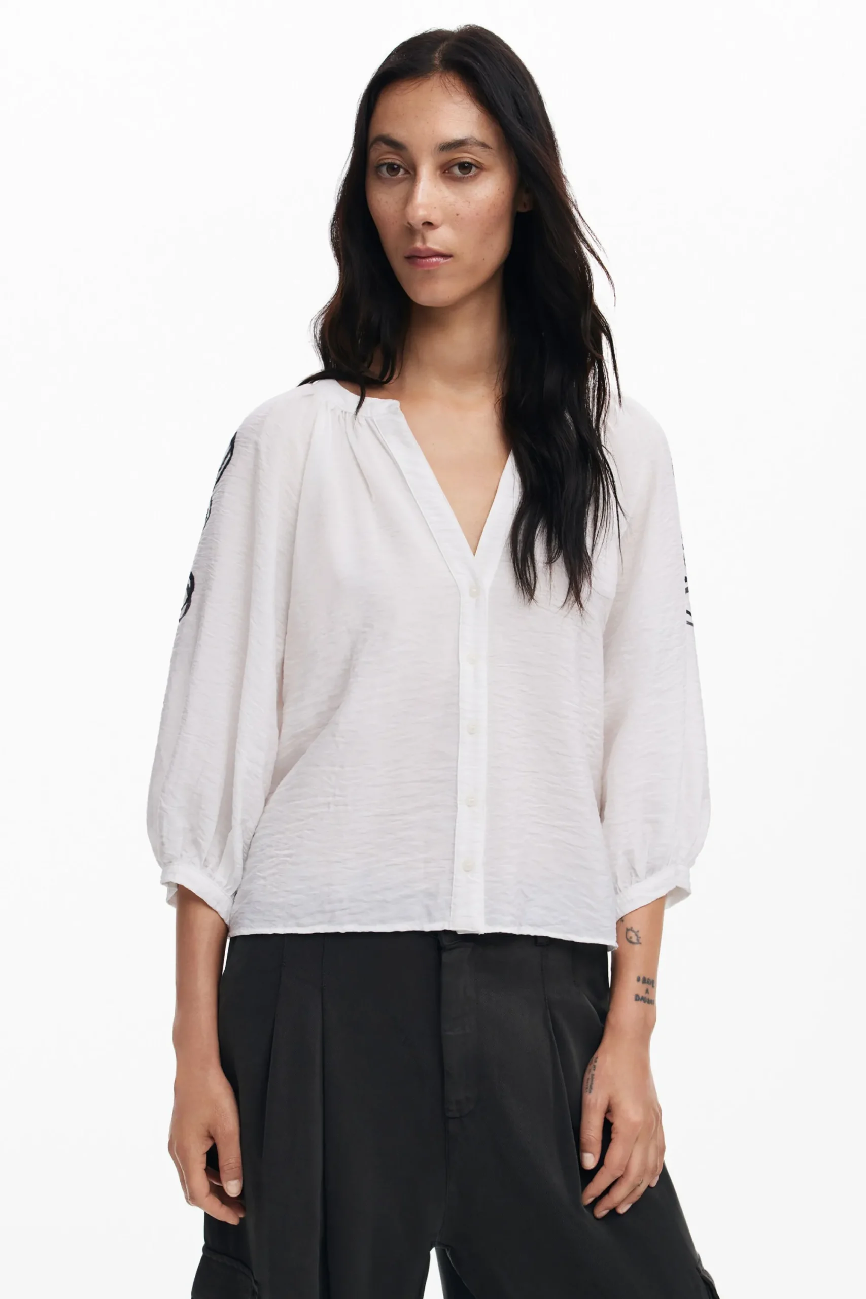 Camisas Y Blusas-Desigual Blusa flores