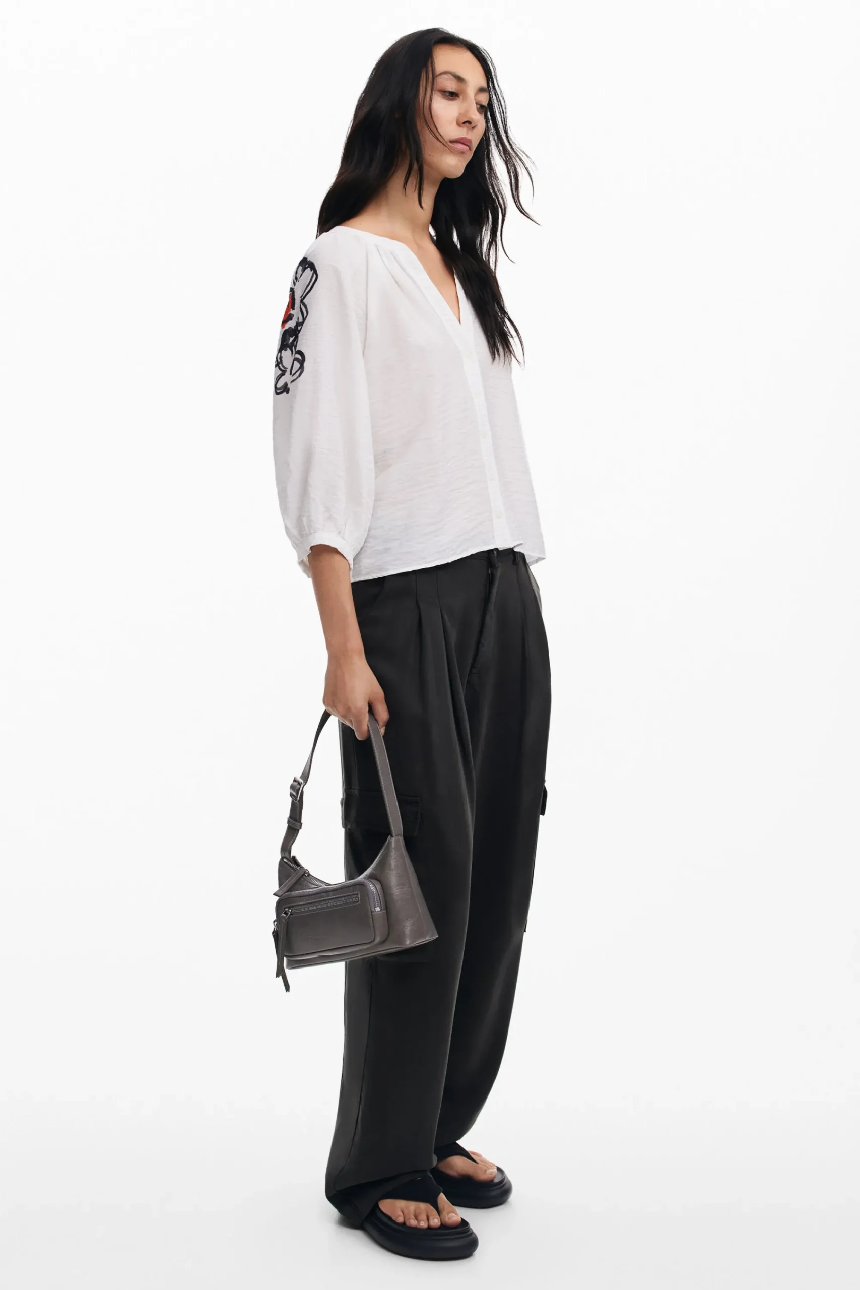 Camisas Y Blusas-Desigual Blusa flores