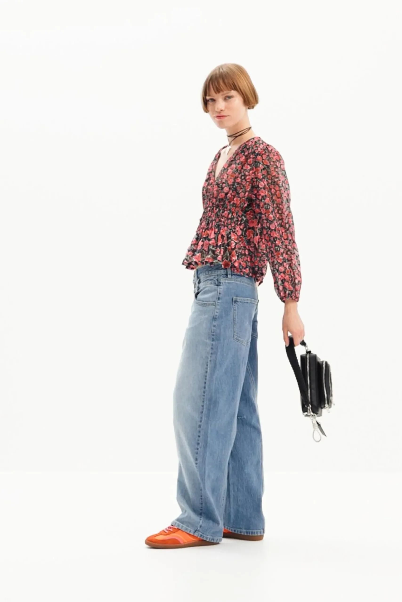 Camisas Y Blusas-Desigual Blusa plumeti flores