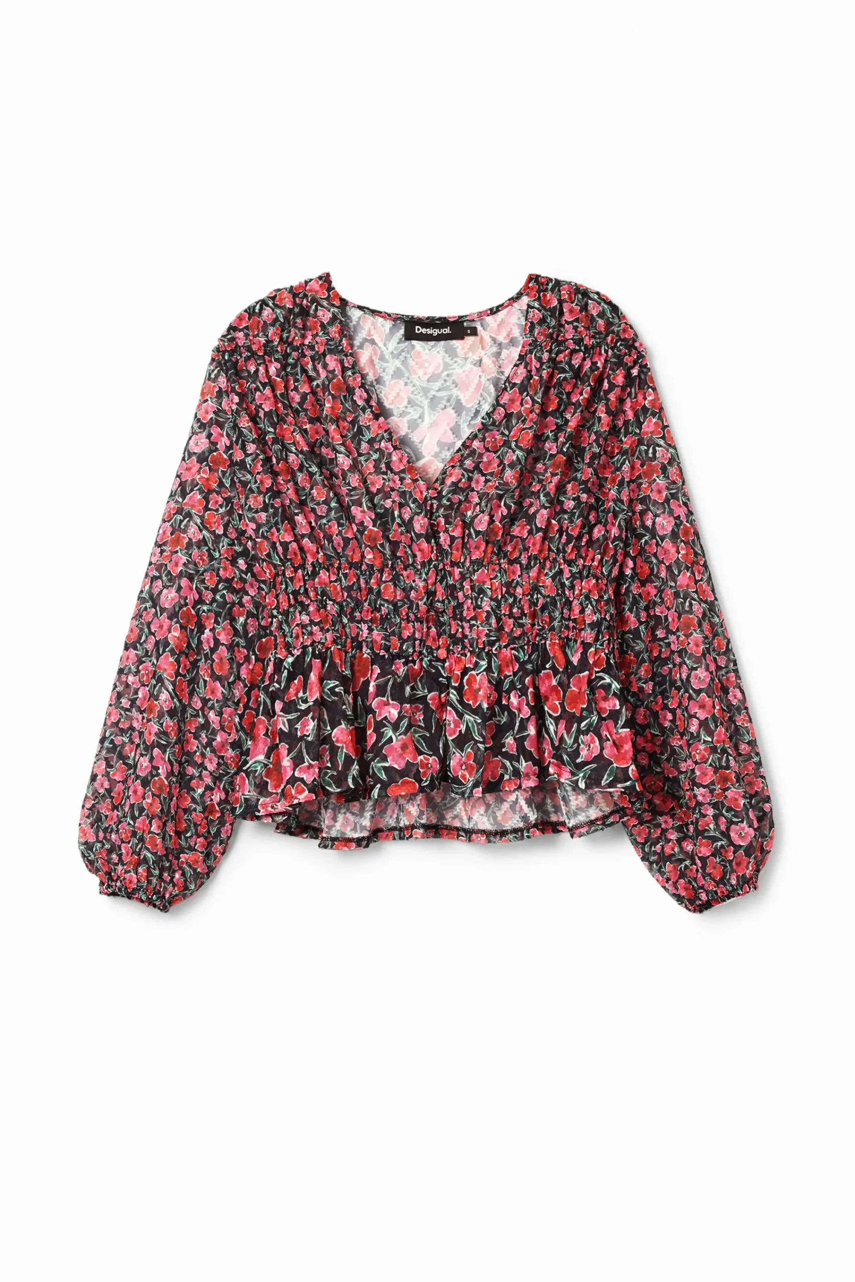 Camisas Y Blusas-Desigual Blusa plumeti flores