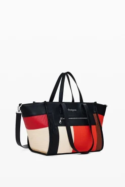 Bolsos|Bolsos Shopper-Desigual Bolsa texturas bolsillos
