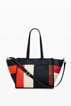 Bolsos|Bolsos Shopper-Desigual Bolsa texturas bolsillos