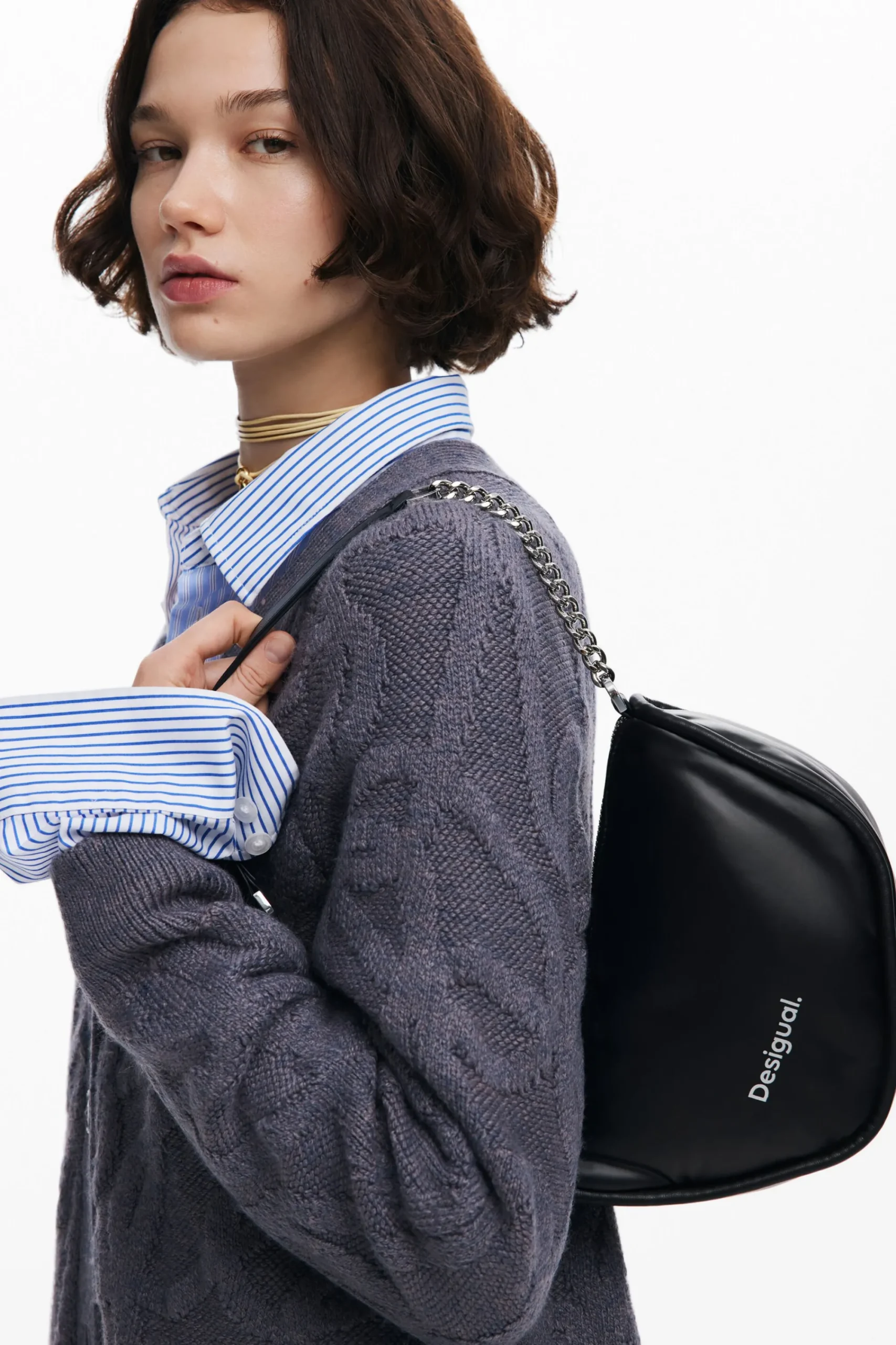 Bolsos|Bolsos Bandolera-Desigual Bolso de asa cruzada cremallera