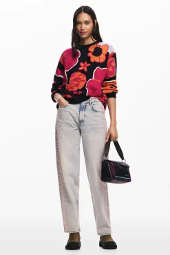 Bolsos-Desigual Bolso de mano multilineal cremallera
