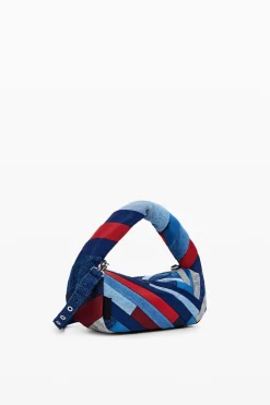 Bolsos-Desigual Bolso denim rayas