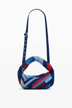 Bolsos-Desigual Bolso denim rayas