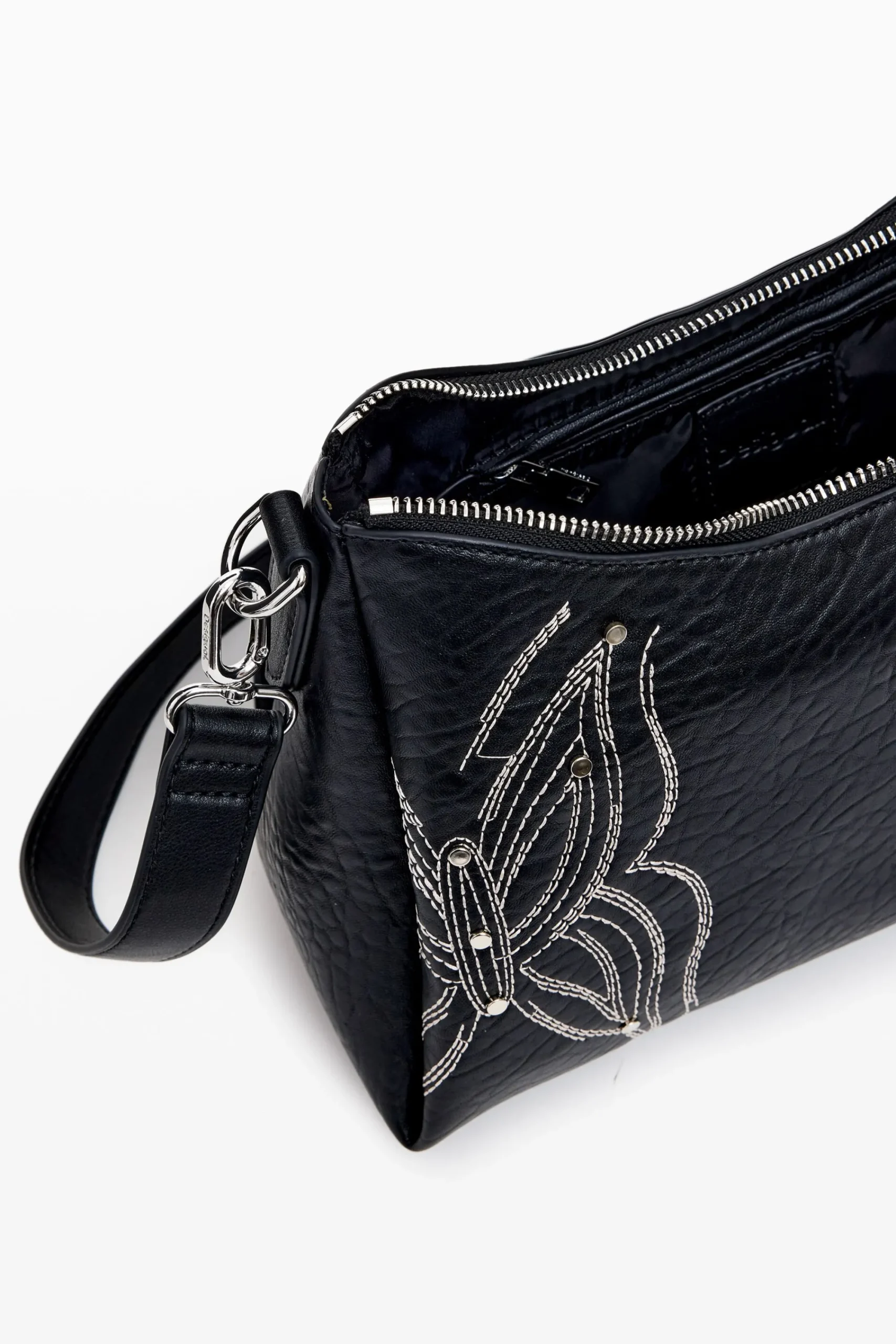 Bolsos|Bolsos De Mano-Desigual Bolso M grabado mariposa