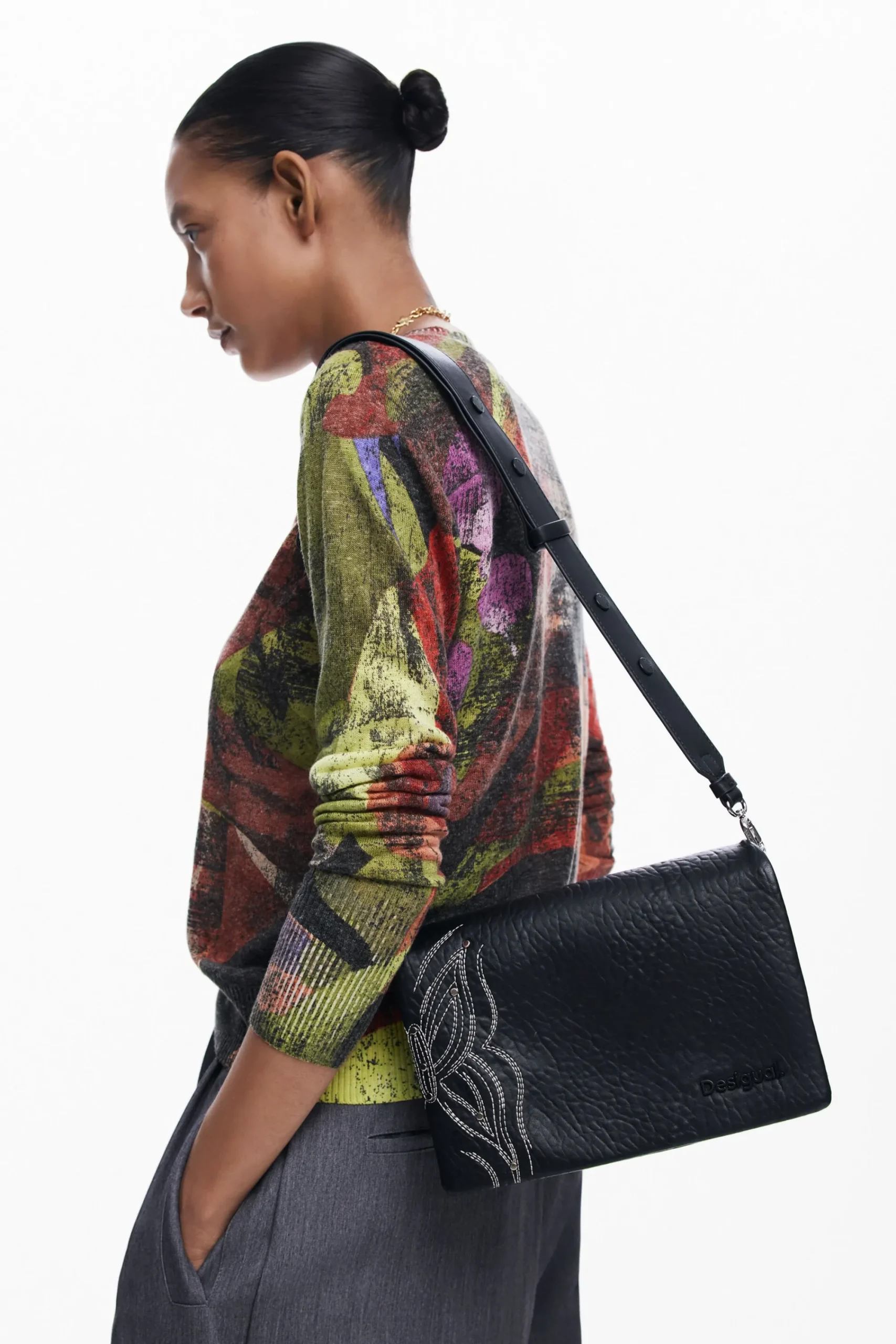 Bolsos|Bolsos Bandolera-Desigual Bolso S grabado mariposa