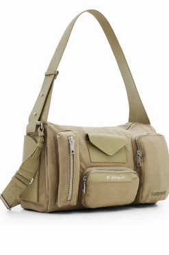 Bolsos-Desigual Bolso XL canvas bolsillos