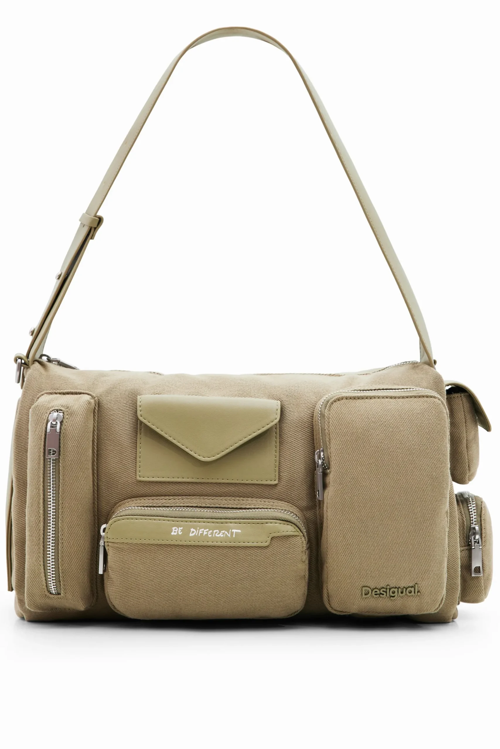 Bolsos-Desigual Bolso XL canvas bolsillos