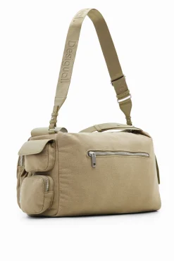 Bolsos-Desigual Bolso XL canvas bolsillos