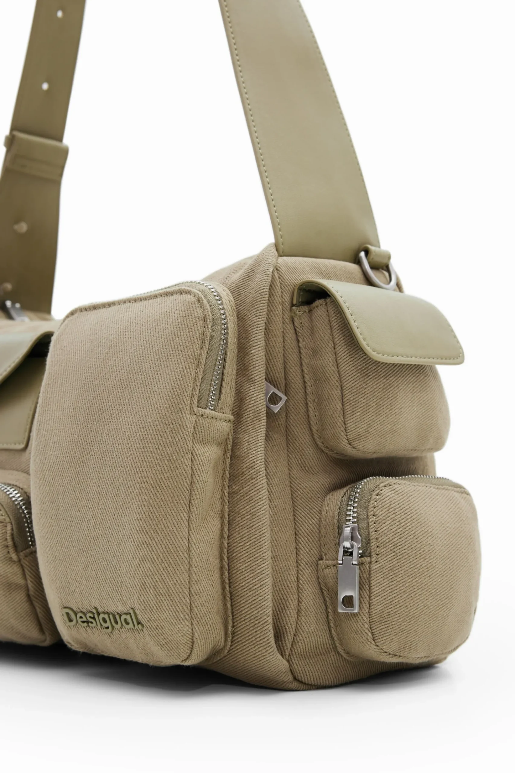 Bolsos-Desigual Bolso XL canvas bolsillos