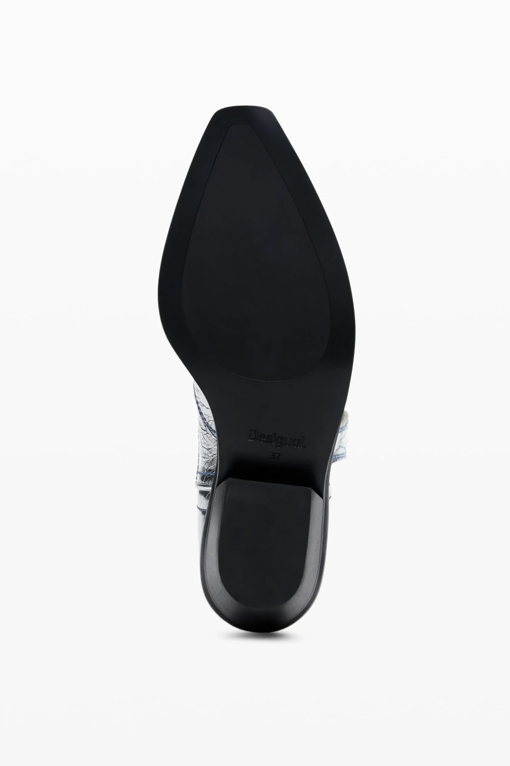 Zapatos-Desigual Bota cowboy metalizada