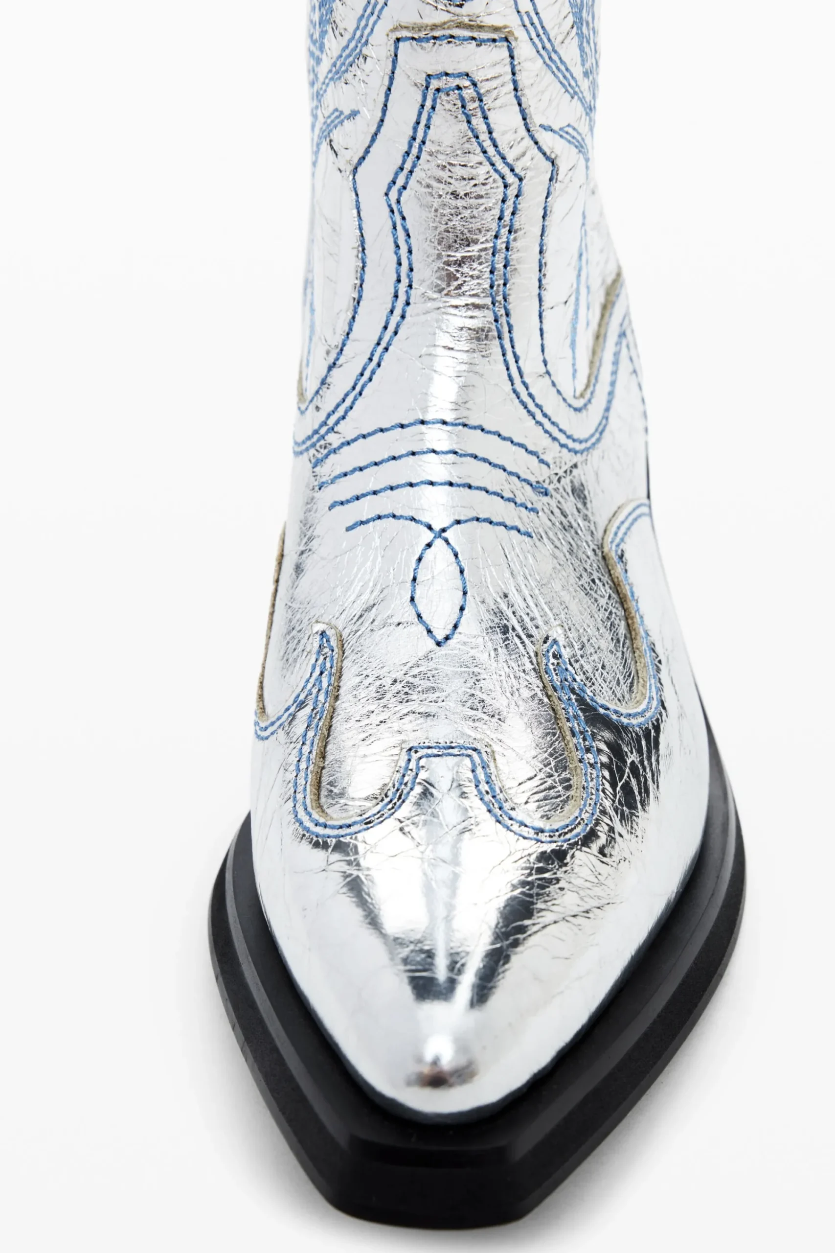 Zapatos-Desigual Bota cowboy metalizada