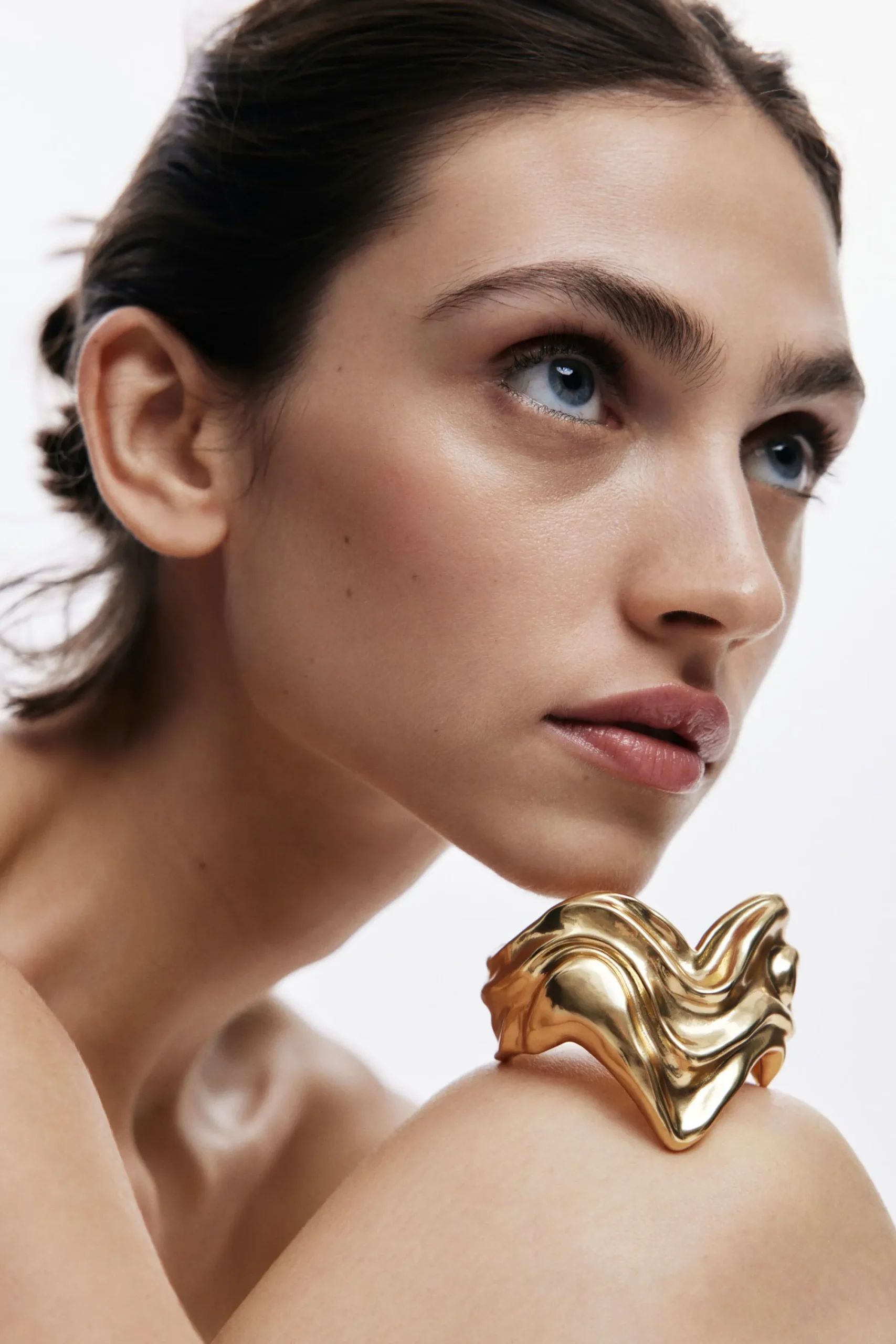 Joyería-Desigual Brazalete corazón baño oro Zalio