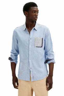 Camisetas|Camisas-Desigual Camisa de manga larga grunge