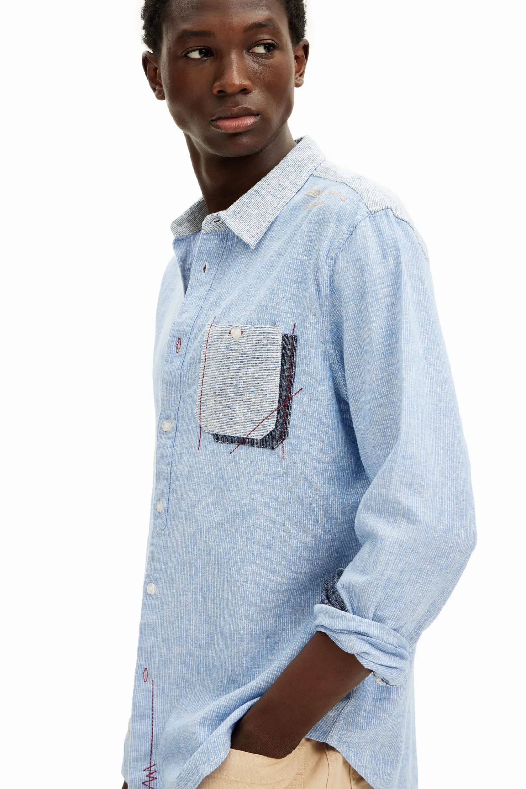 Camisetas|Camisas-Desigual Camisa de manga larga grunge