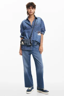 Camisas Y Blusas-Desigual Camisa denim Mickey Mouse