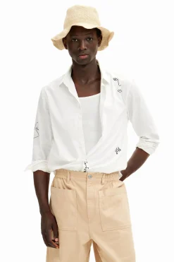 Camisetas|Camisas-Desigual Camisa detalles bordados