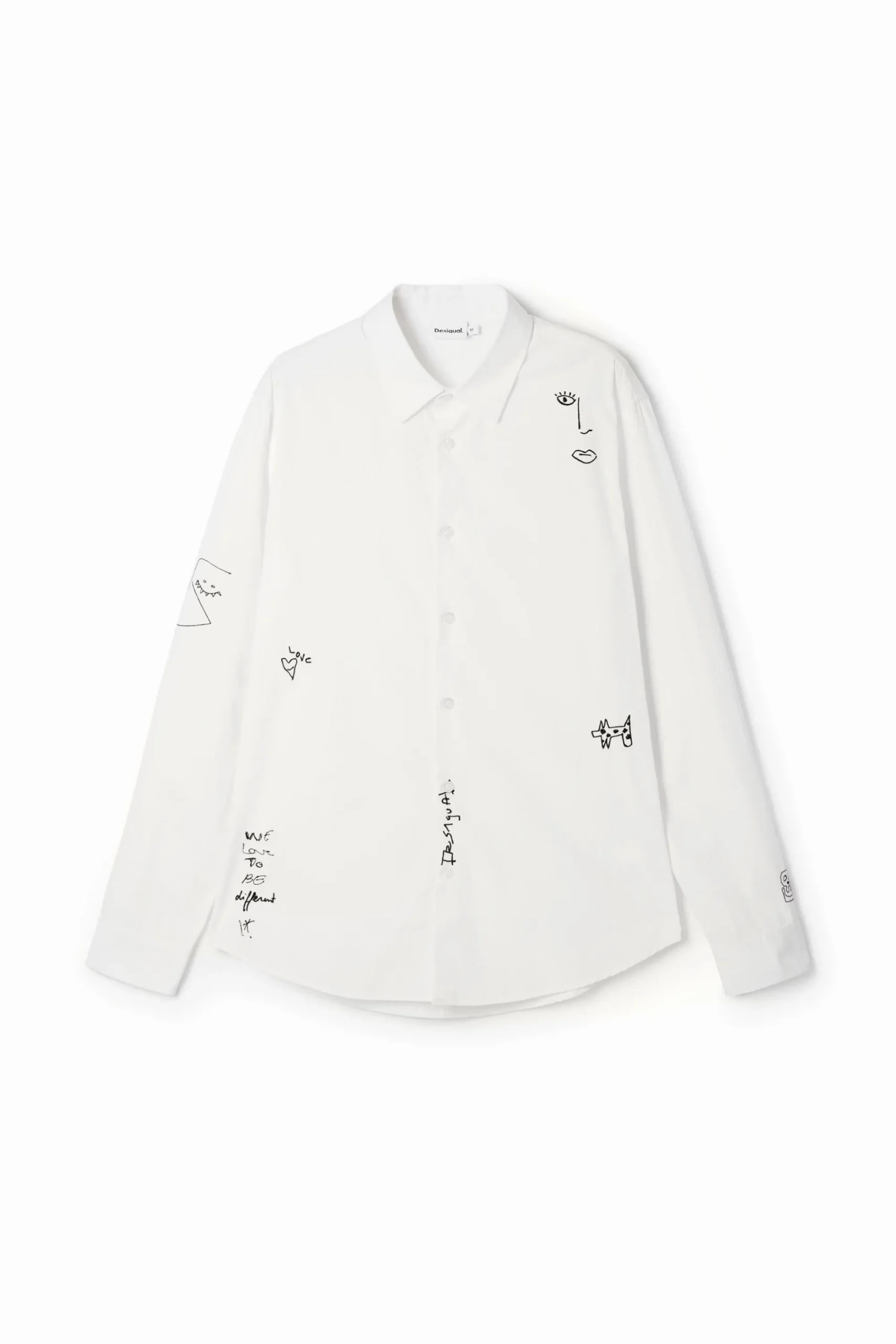 Camisetas|Camisas-Desigual Camisa detalles bordados