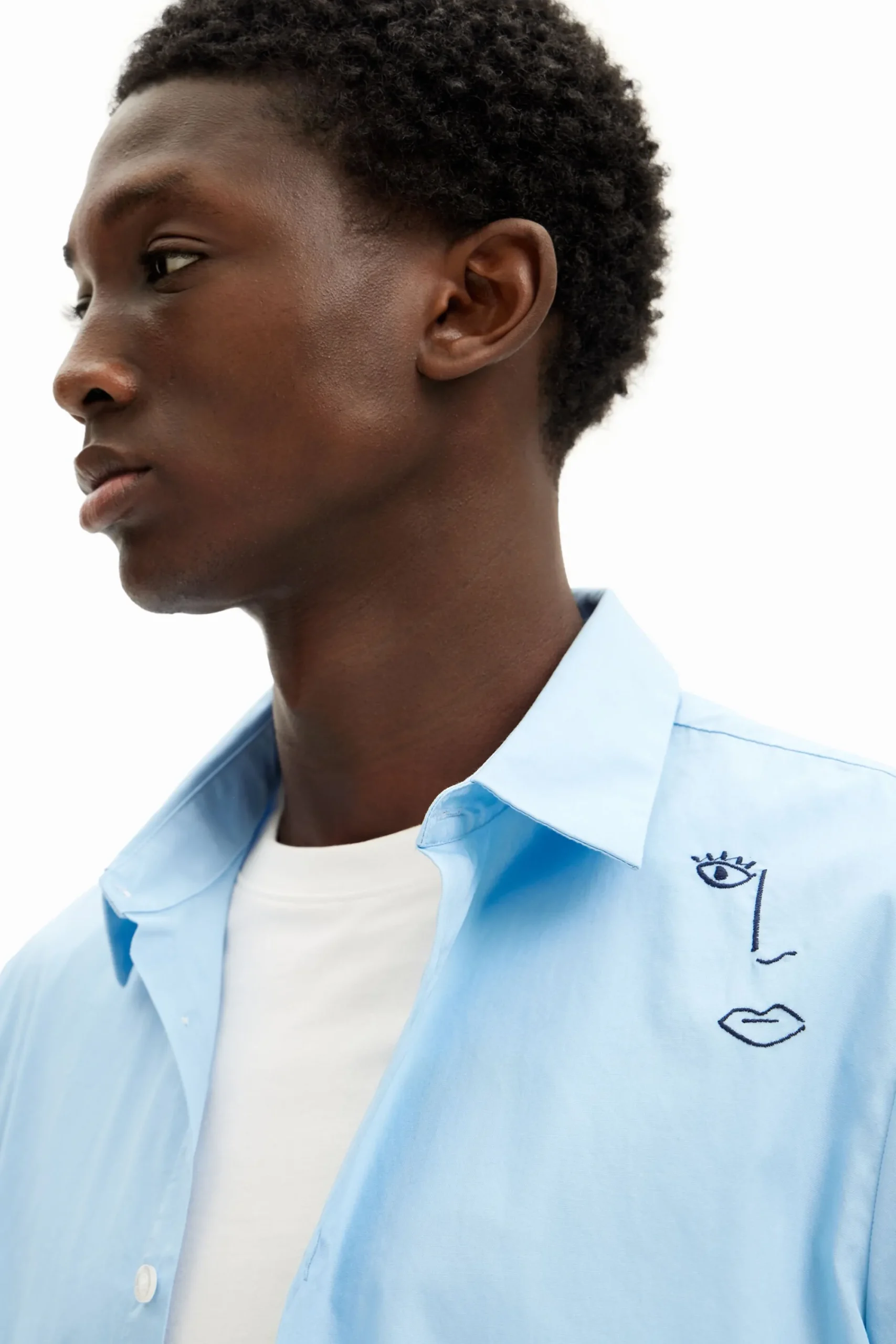 Camisetas|Camisas-Desigual Camisa detalles bordados