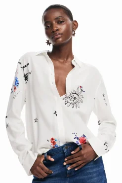 Camisas Y Blusas-Desigual Camisa estampada